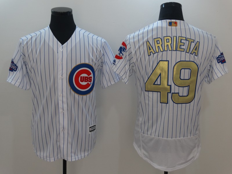 CUBS White 2017 Gold Program Jerseys-047